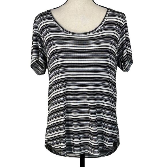American Eagle Small Soft & Sexy Rib Top Striped Stretch Cap Sleeves Scoop Neck - Picture 1 of 8